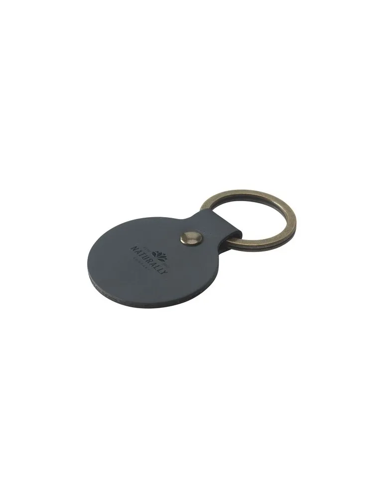 Recycled Leather Keyring Round porte-clés