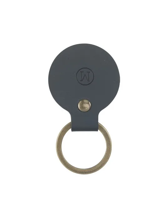 Recycled Leather Keyring Round porte-clés cadeau client original