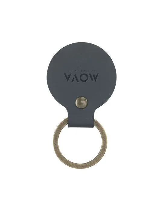 Recycled Leather Keyring Round porte-clés objet promo petit budget