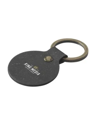 Recycled Leather Keyring Round porte-clés 2