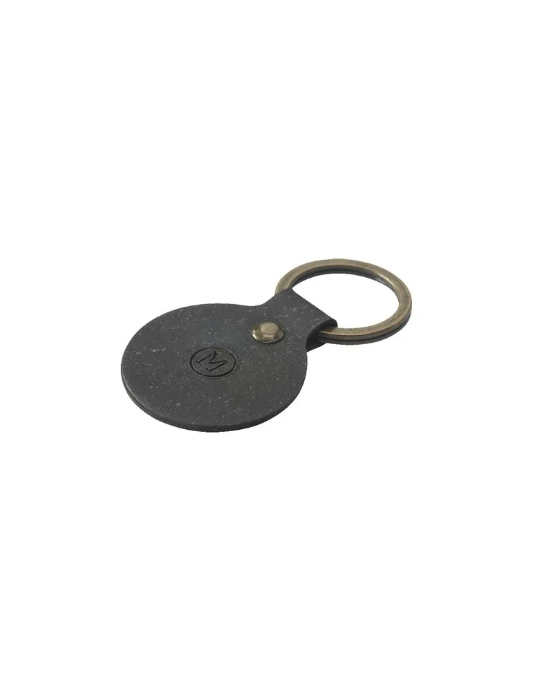 Recycled Leather Keyring Round porte-clés cadeau collaborateur premium