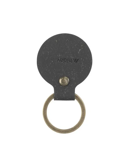 Recycled Leather Keyring Round porte-clés marquage couleur éclatante