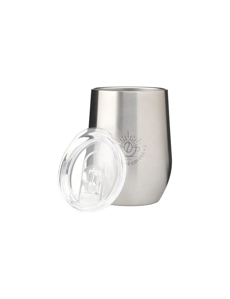 Huevo RCS Recycled Steel Cup 350 ml thermos marquage laser ultra précis