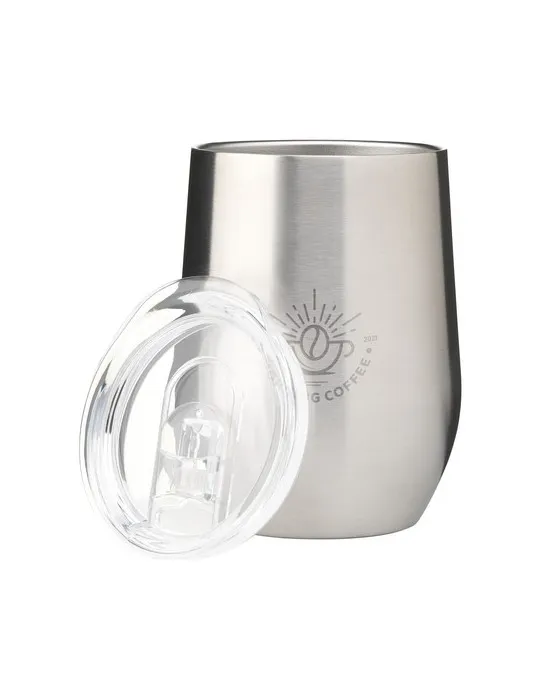 Huevo RCS Recycled Steel Cup 350 ml thermos marquage laser ultra précis