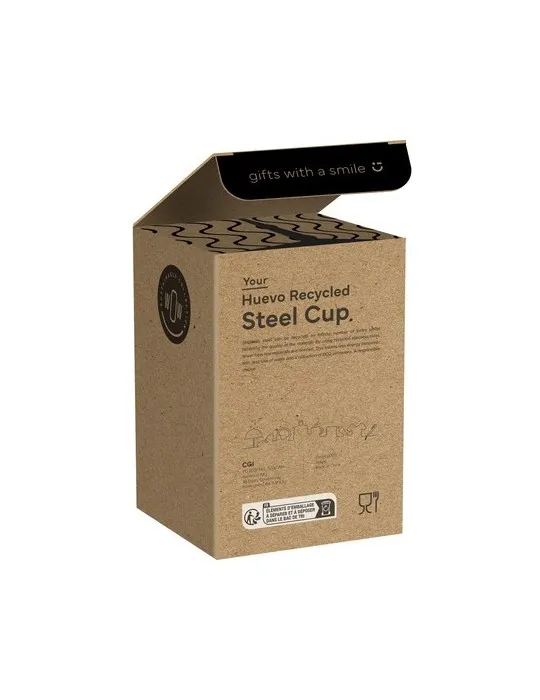 Huevo RCS Recycled Steel Cup 350 ml thermos cadeau affaires élégant