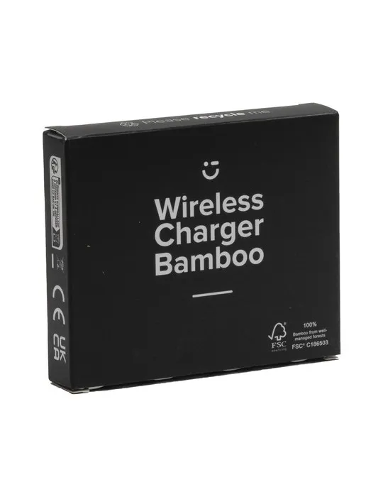 Bamboo Wireless Charger 15W chargeur sans fil cadeau collaborateur premium
