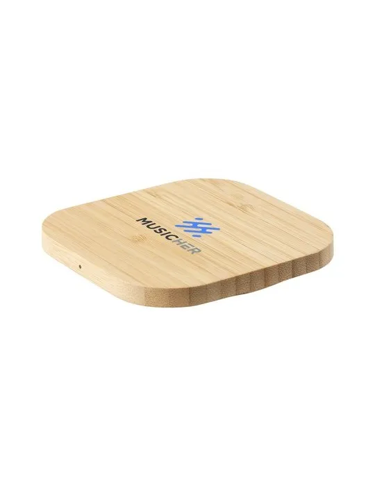 Bamboo Wireless Charger 15W chargeur sans fil personnalisable avec votre logo