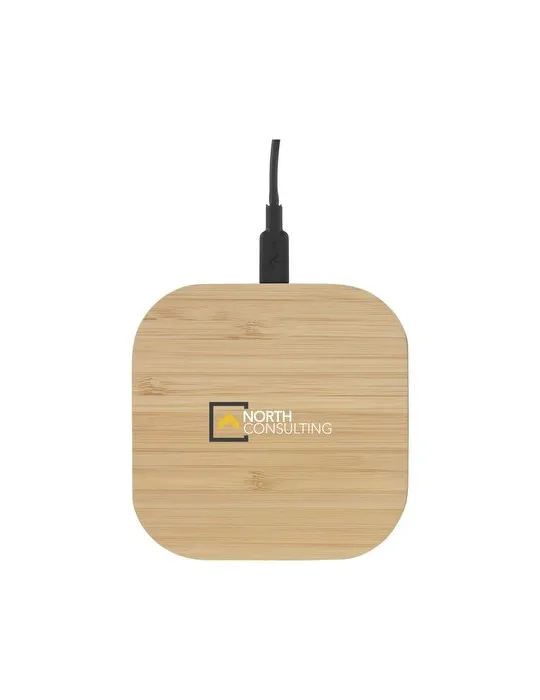 Bamboo Wireless Charger 15W chargeur sans fil cadeau entreprise pas cher