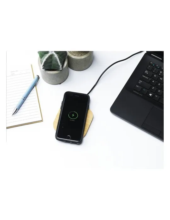 Bamboo Wireless Charger 15W chargeur sans fil goodies entreprise design