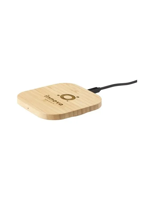 Bamboo Wireless Charger 15W chargeur sans fil impression logo haute qualité