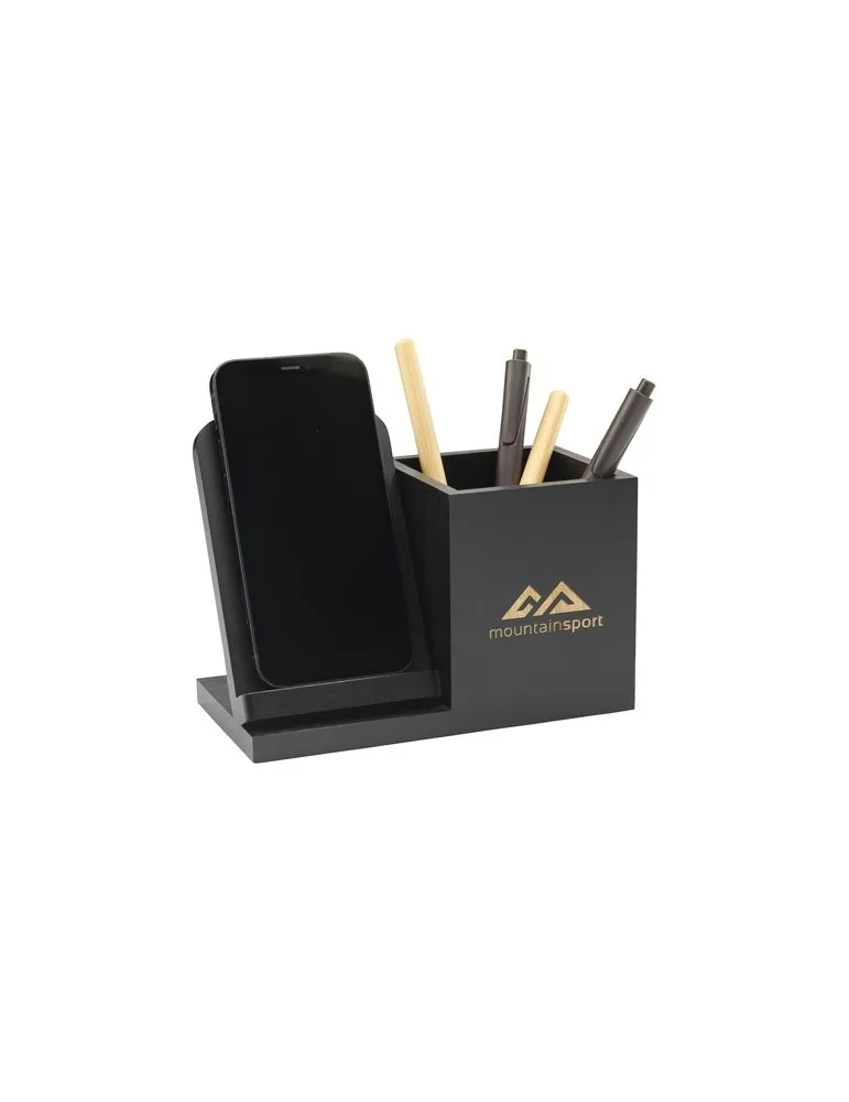 Bamboo Boss 15W support de charge/porte-stylo cadeau entreprise pas cher