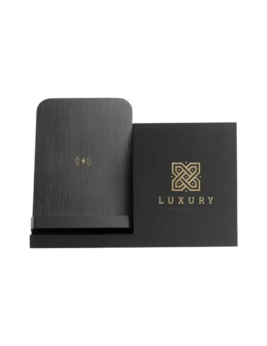 Bamboo Boss 15W support de charge/porte-stylo goodies publicitaire durable