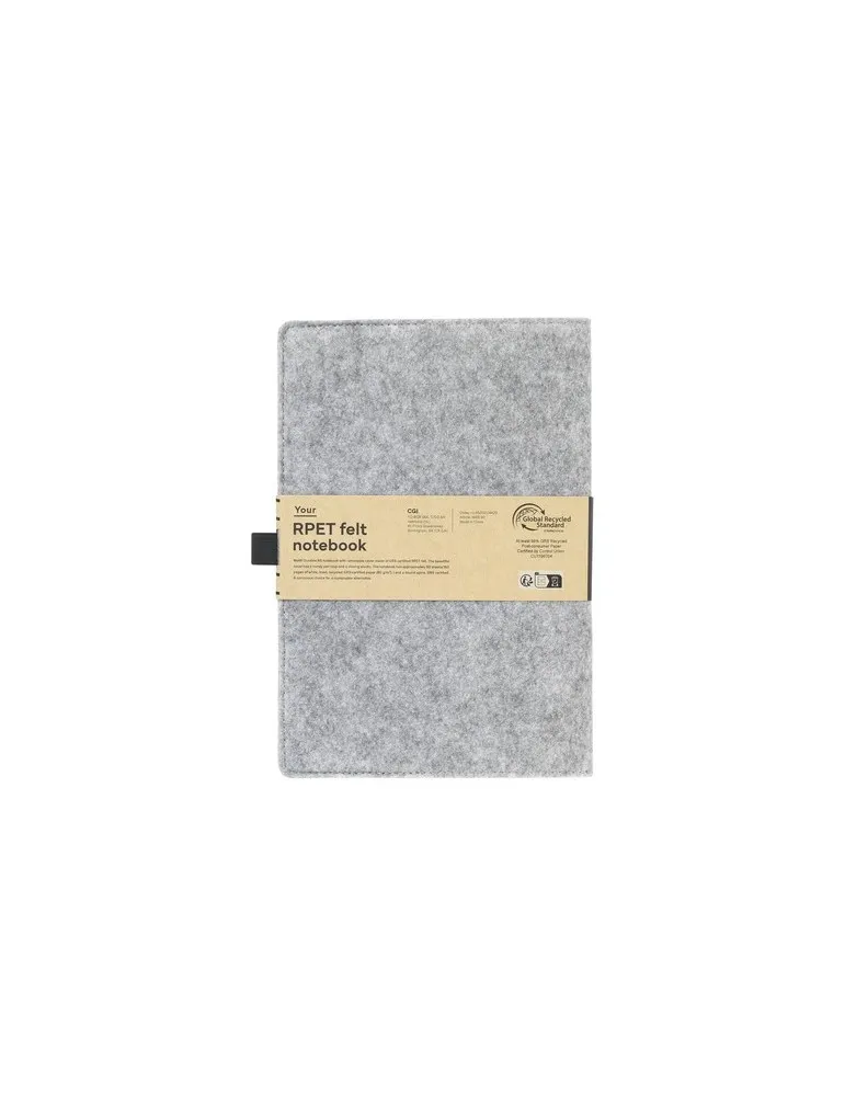 Felty GRS RPET Notebook A5 bloc-notes marquage couleur éclatante