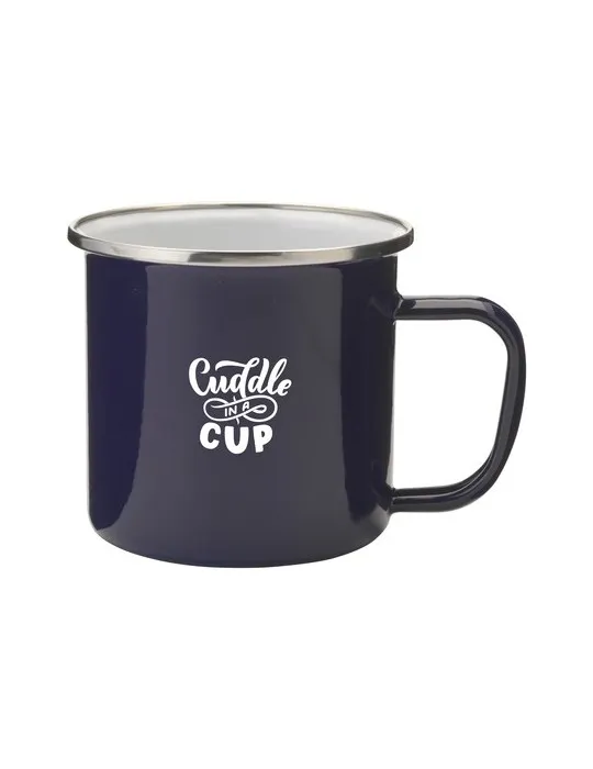 Retro Silver Mug en Émail 350 ml impression haute définition