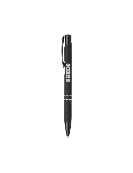 Ebony Rubberised stylo objet promotionnel éco-responsable