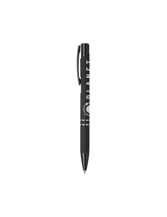 Ebony Rubberised stylo marquage couleur éclatante