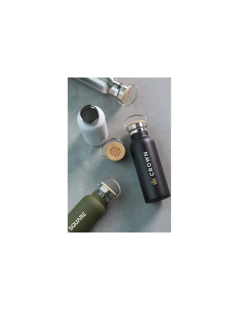 Nordvik RCS Recycled Steel 500 ml bouteille impression logo haute qualité