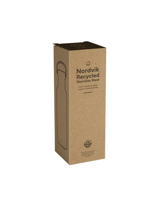 Nordvik RCS Recycled Steel 500 ml bouteille cadeau client original