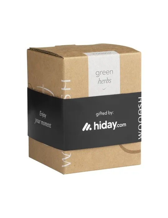 Wooosh Scented Candle Green Herbs bougie parfumée personnalisable avec votre logo