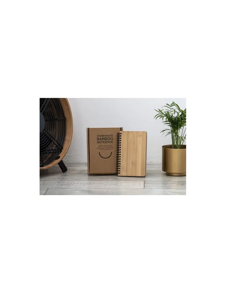 Notebook made from Stonewaste-Bamboo A6 bloc-notes personnalisable avec votre logo