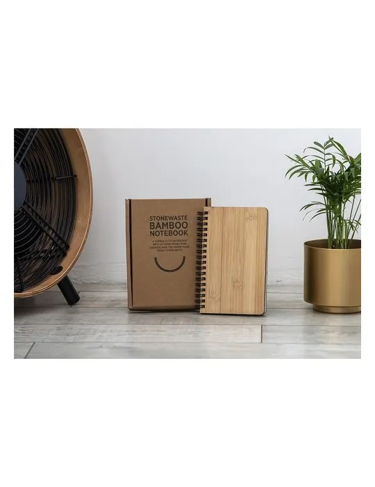 Notebook made from Stonewaste-Bamboo A6 bloc-notes personnalisable avec votre logo