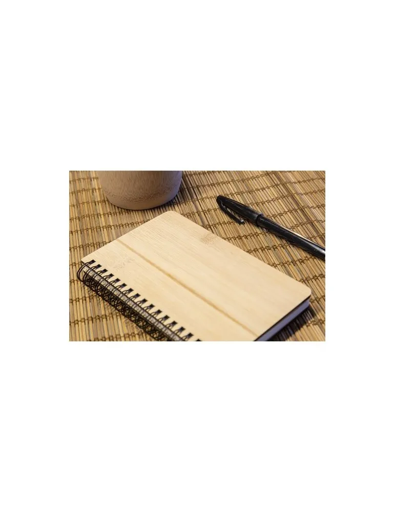 Notebook made from Stonewaste-Bamboo A6 bloc-notes marquage laser ultra précis