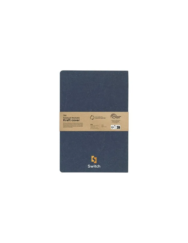 Notebook GRS Washable Kraft Cover A5 Cover personnalisable avec votre logo