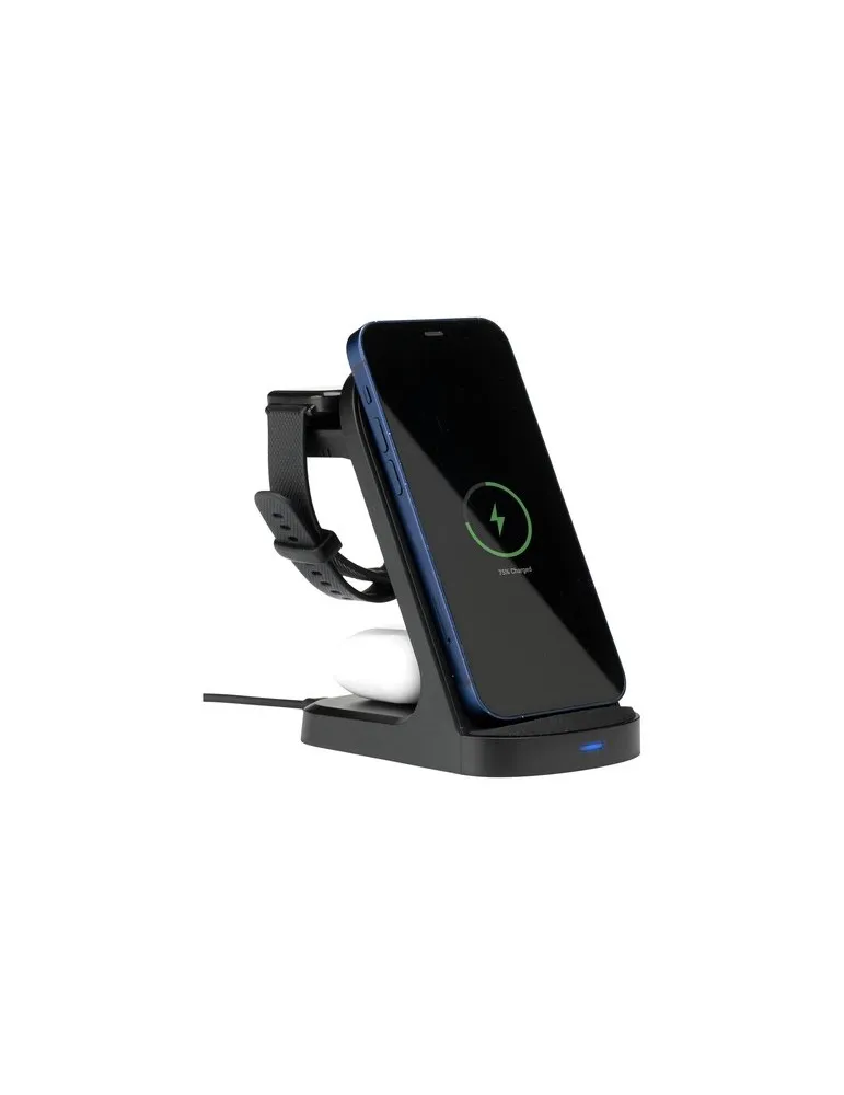 Triple-Up RCS Recycled ABS Wireless Charger Stand