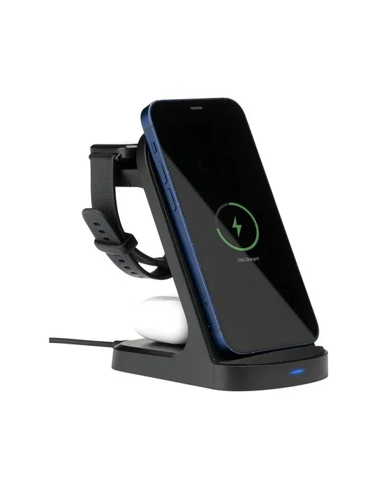 Triple-Up RCS Recycled ABS Wireless Charger Stand
