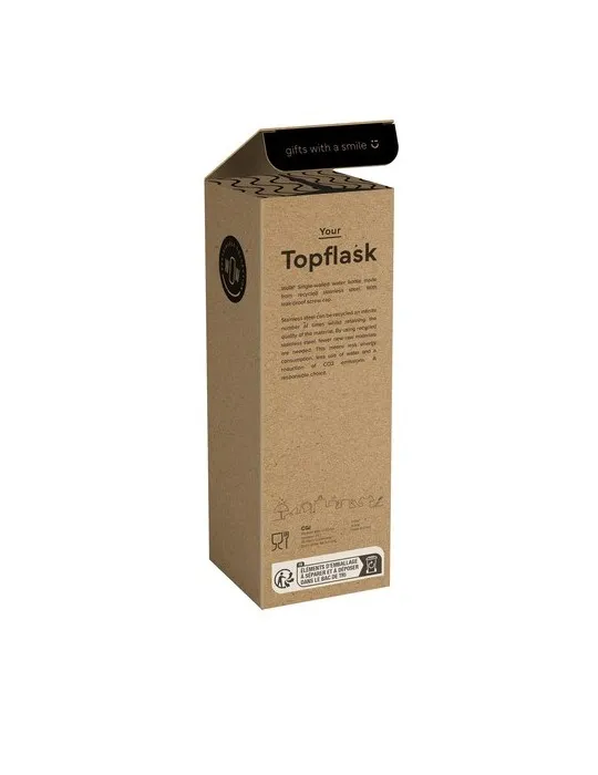 Topflask RCS Recycled 500 ml single wall bouteille cadeau client original