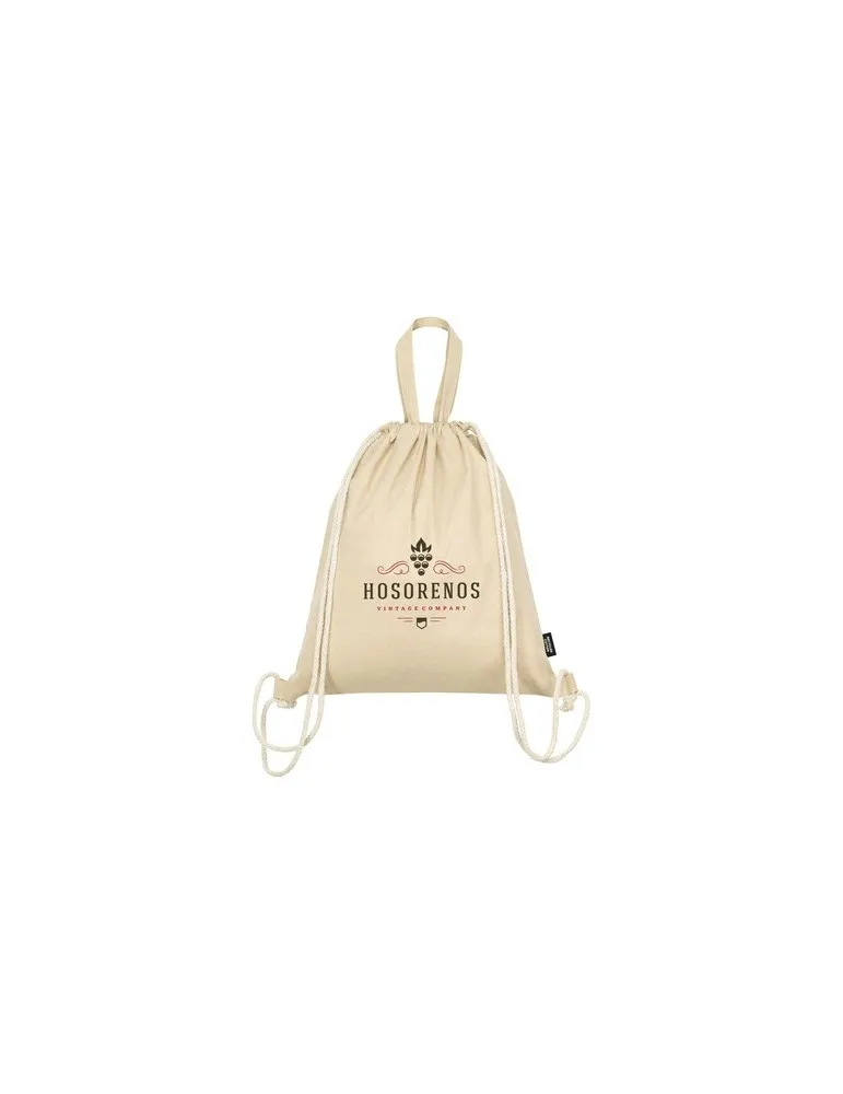 GRS Recycled Cotton PromoBag Plus (180 g/m²) sac à dos marquage laser ultra précis