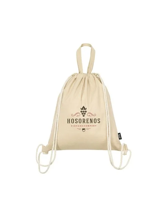 GRS Recycled Cotton PromoBag Plus (180 g/m²) sac à dos marquage laser ultra précis