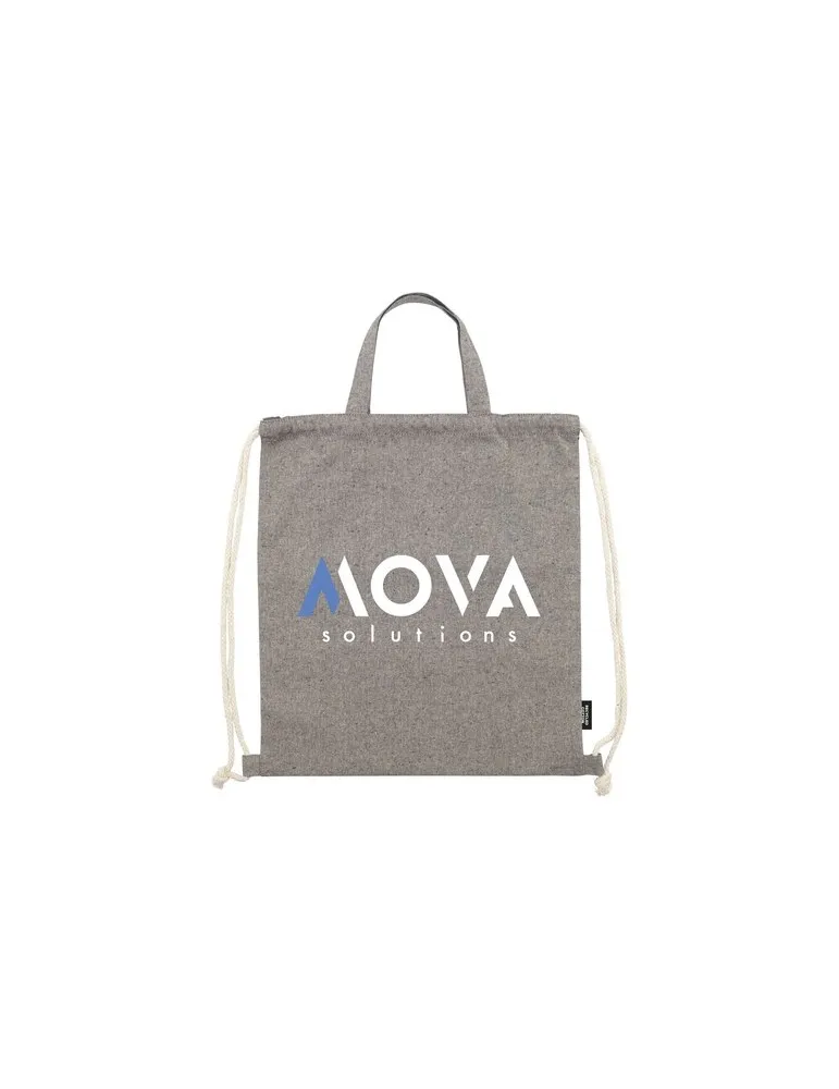 GRS Recycled Cotton PromoBag Plus (180 g/m²) sac à dos personnalisable avec votre logo