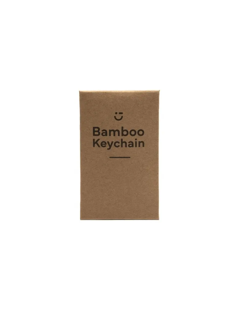Bamboo Key Rectangle porte-clés cadeau entreprise pas cher