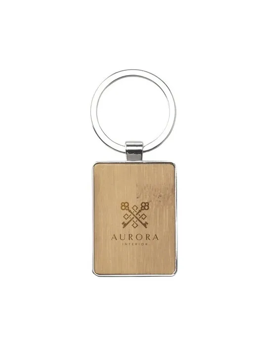 Bamboo Key Rectangle porte-clés impression haute définition