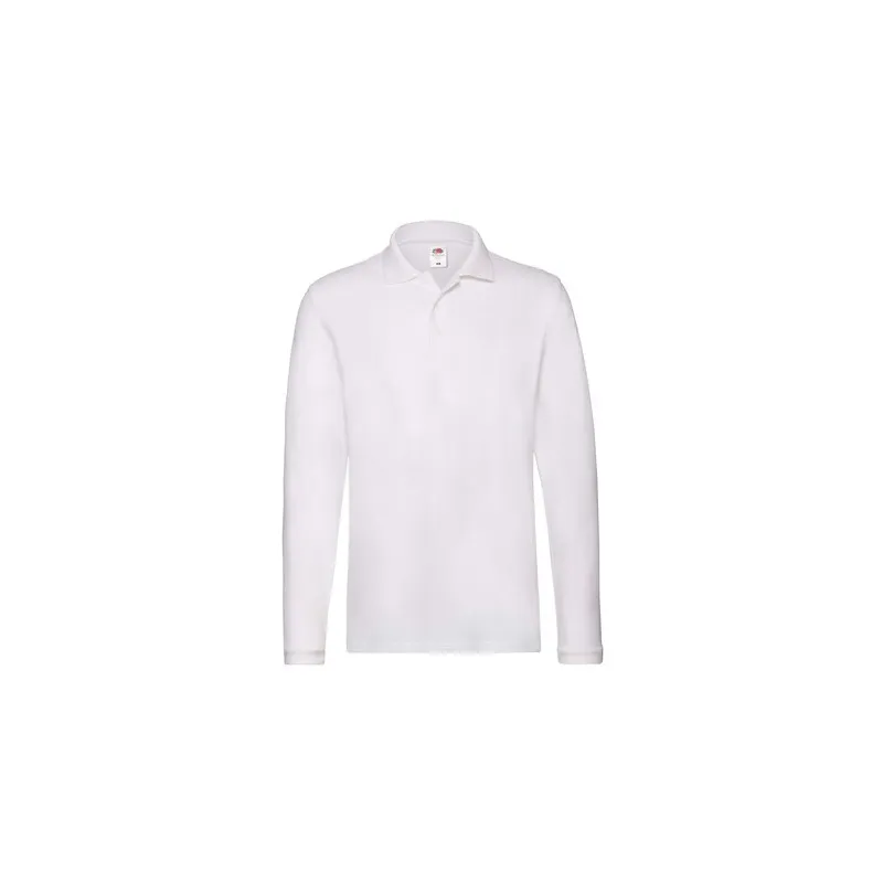 Polo Long Sleeve Premium Adulte Personnalisé - Fruit Of The Loom Matières : PET Couleurs : noir cadeau collaborateur premium
