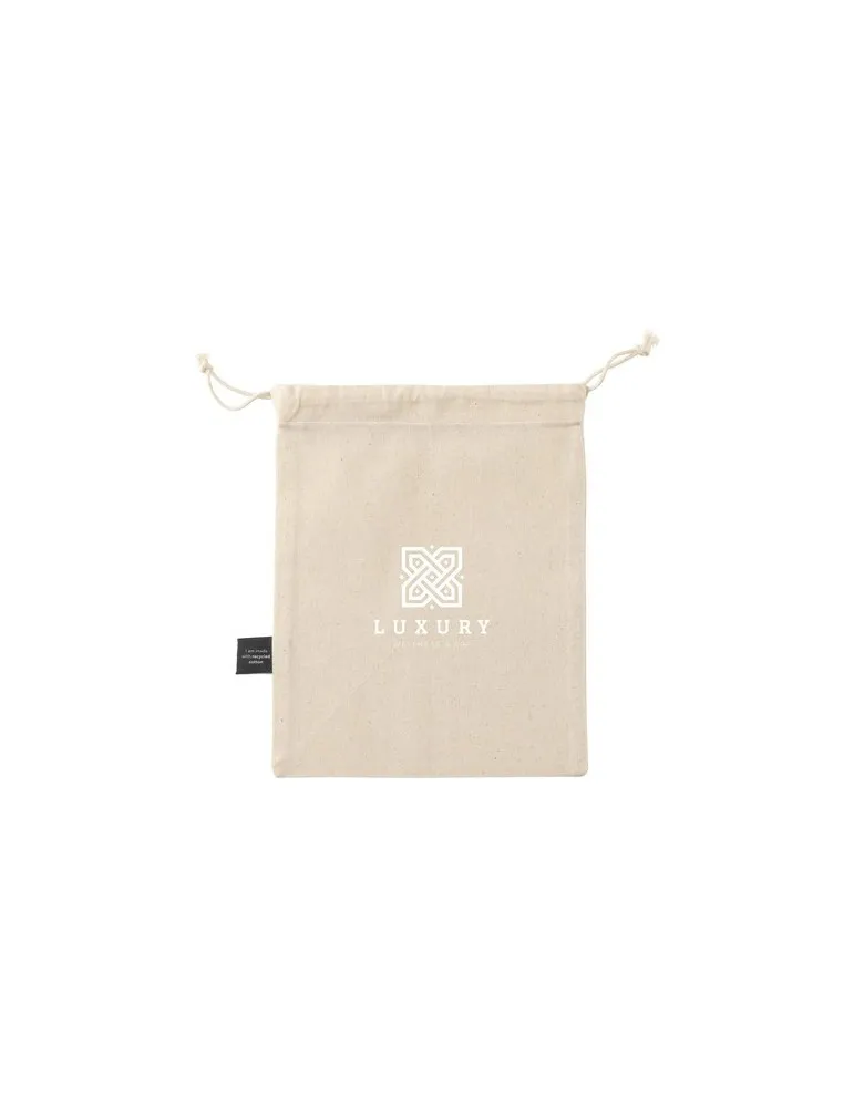Gift Pouch Naturel GRS Recycled Cotton (150 g/m²) S