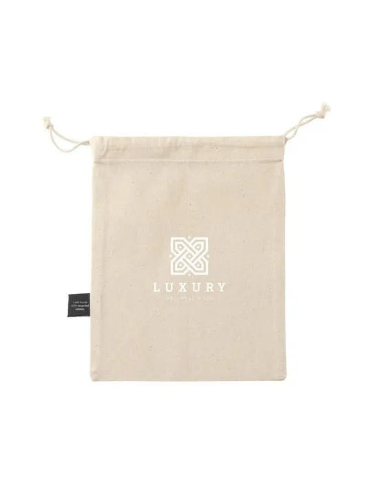 Gift Pouch Naturel GRS Recycled Cotton (150 g/m²) S