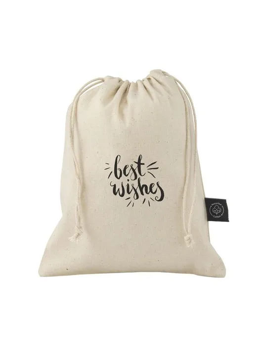 Gift Pouch Naturel GRS Recycled Cotton (150 g/m²) S