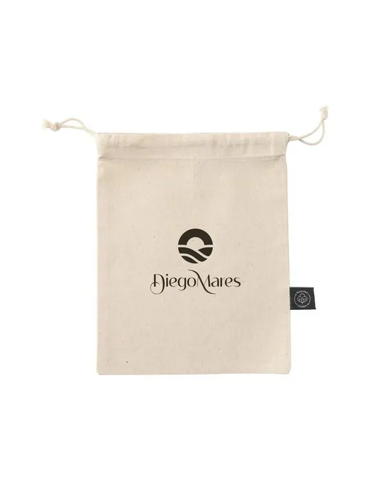Gift Pouch Naturel GRS Recycled Cotton (150 g/m²) S