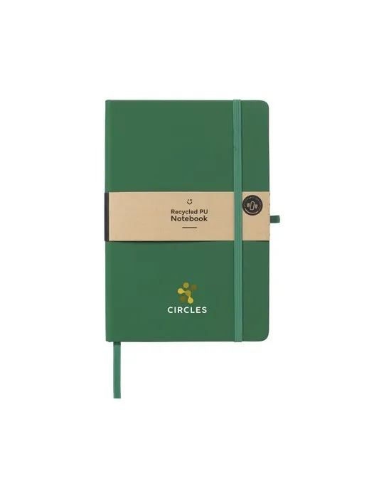 Recycled GRS PU Notebook A5 marquage couleur éclatante