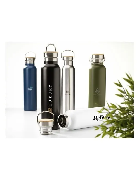 Nordvik RCS Recycled Steel 750 ml bouteille personnalisable avec votre logo