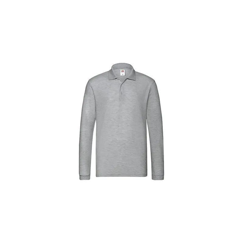 Polo Long Sleeve Premium Adulte Personnalisé - Fruit Of The Loom Matières : PET Couleurs : blanc objet publicitaire robuste