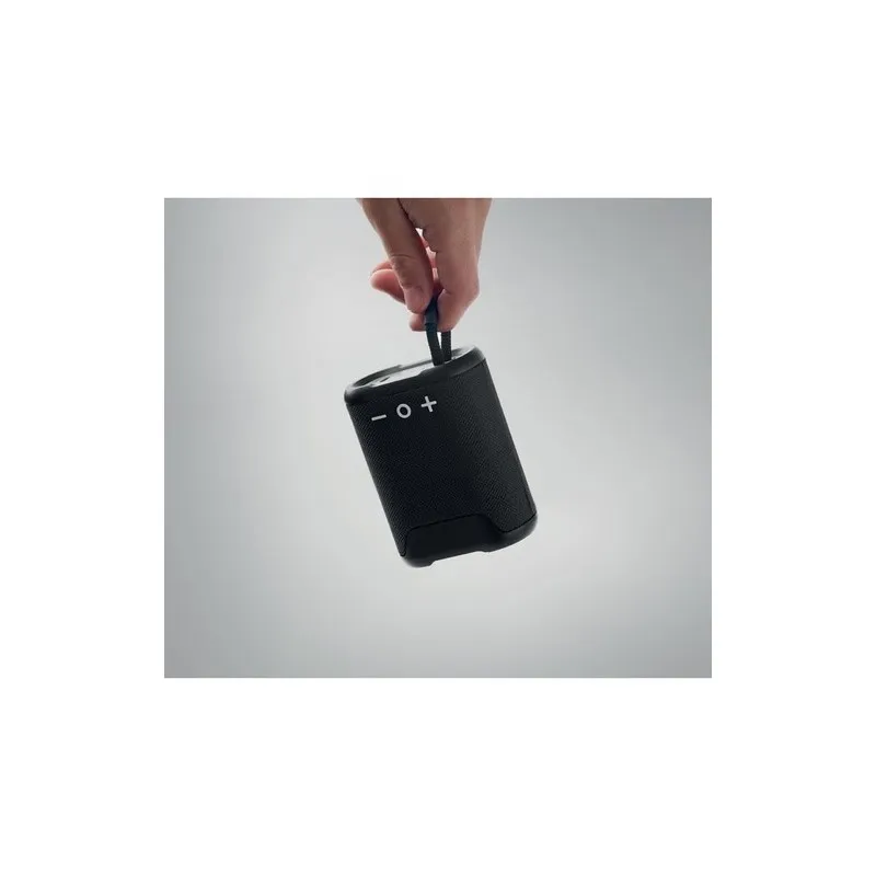 Haut-parleur étanche personnalisé IPX7 de qualité RAMAS Matières : coton recyclé Taille textile : M Couleurs : bleu marine marqu