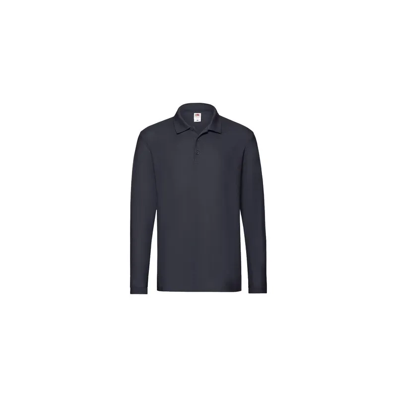 Polo Long Sleeve Premium Adulte Personnalisé - Fruit Of The Loom Matières : métal Couleurs : bleu personnalisation sur mesure