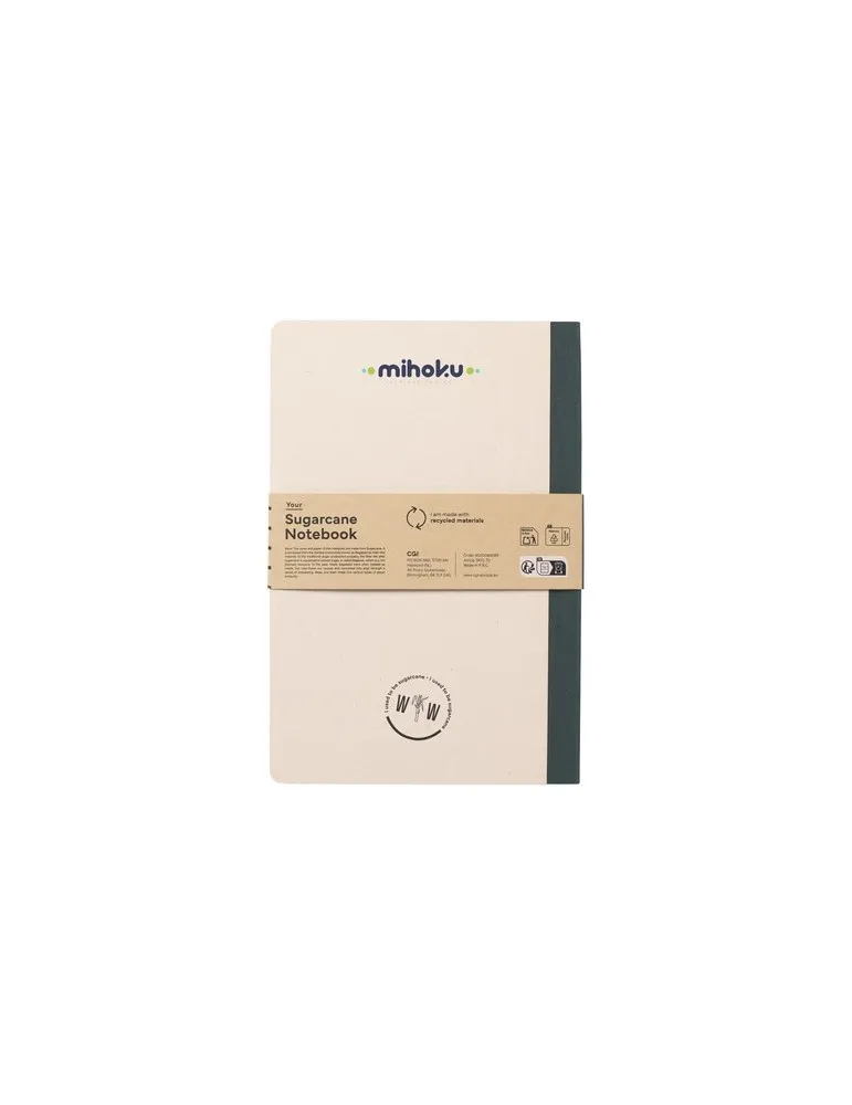 Sugarcane Notebook A5 personnalisable avec votre logo