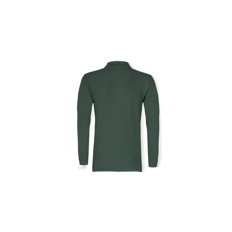 Polo Long Sleeve Premium Adulte Personnalisé - Fruit Of The Loom Matières : PET Couleurs : noir impression haute définition