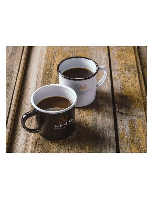 Retro Mug Émail 350 ml objet publicitaire robuste