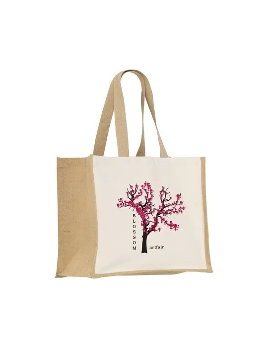 Jute Canvas Shopper (320 g/m²) sac shopping cadeau entreprise pas cher