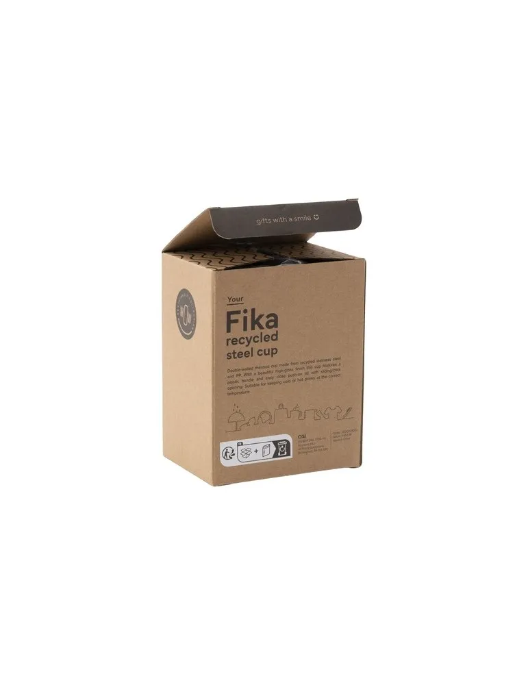 Fika RCS Recycled Steel Cup 400 ml gobelet thermos goodies publicitaire événementiel